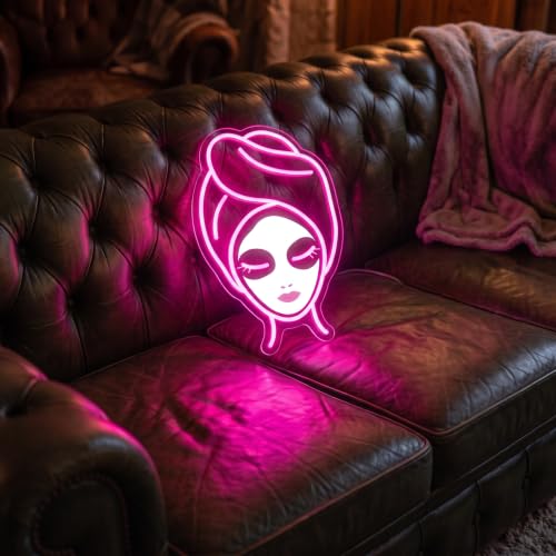 Image of Facial Spa Neon Sign for Wall Decor Pink Letters Neon Lights Beauty Salon Sign for Business Skin Care Salon Beauty Shop Decorations