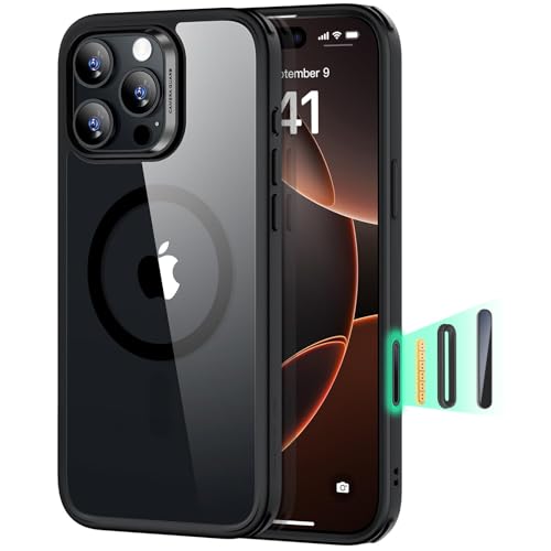 ESR for iPhone 16 Pro Max Case Camera Control Cover Compatible with MagSafe Shockproof Military-Grade Protection Magnetic Phone Case for iPhone 16 Pro Max Classic Hybrid Case Clear Black