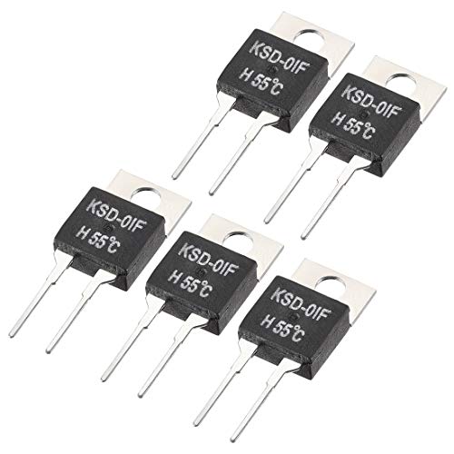 sourcing map 5Stk KSD-01F Thermostat Temperaturregler 55 ℃ KONTAKTE NO Normal öffnen