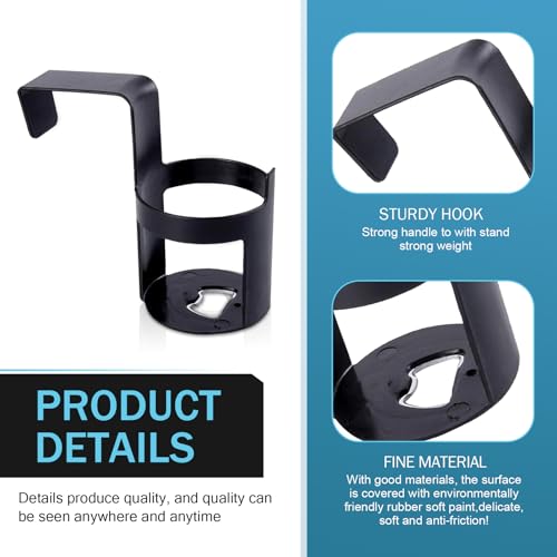 Portavasos de puerta para carro Shakas 2 piezas negro miniatura 4