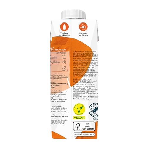 Alpro Iced Coffee Geröstete Mandel – Kaffee mit Mandeldrink – Von Natur aus laktose- und glutenfrei – Vegan und ideal für unterwegs – 15 x 250 ml