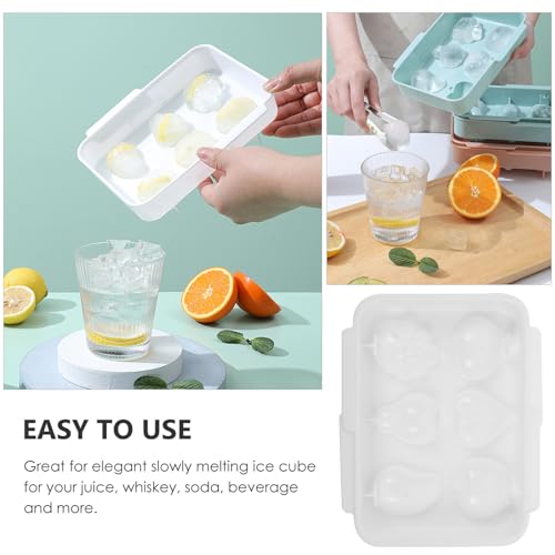 Molde para cubitos de hielo fruta 6 compartimentos blanco miniatura 6