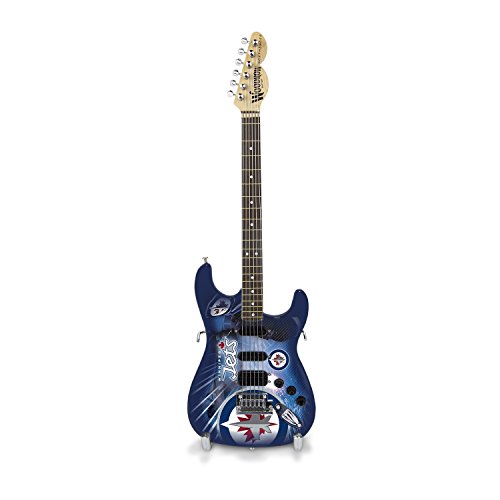 Image of Woodrow Guitar by The Sports Vault NHL Winnipeg Jets Collectible Mini NorthEnder Guitar