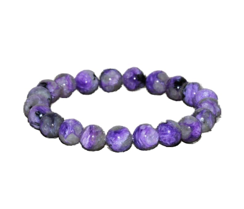 Bracelet charoite 10mm, le cadeau idéal pour apporter la chance