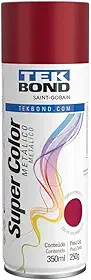 Tinta Spray Vermelho Metálico Aerossol Tekbond 350ml/250g