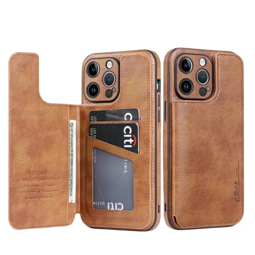 Portefeuille en cuir rétro pour iPhone 13 Pro Max, étui à rabat premium