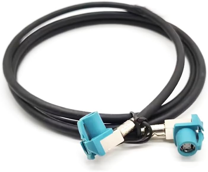 Fakra Z HSD LVDS 4Pin Cable Fakra HSD Z Code Angled Female to HSD Z Code Angled Female LVDS Vehicle Transmission Cable Assembly Compatible with ROSENBERGER 1M