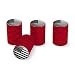 Subdued American USA Flag Black White Military Tactical Tire Rim Wheel Aluminum Valve Stem Caps - Red
