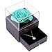 TAIYOU Vera Rosa Eterna con Collana Diamanti Argento Sterling 925 Confezione Regalo di Gioielli Rosa Stabilizzata Vera per San Valentino Festa Della Mamma Natale Compleanno Anniversario Nozze -Azzurro