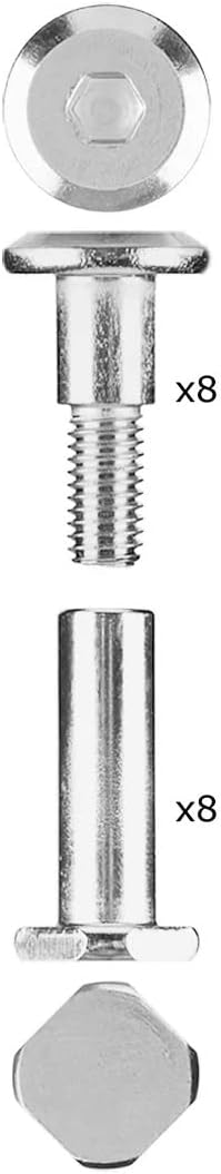 TronX Universal Extender 6mm Square Inline Roller Hockey Skate Axle Kit (8 Pack)