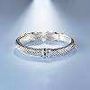 UNY Pave Stone Cable Wire Retro Antique Spring Clap Bangle Elegant Beautiful Valentine Mother's day Gifts