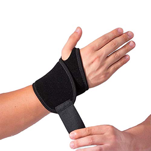 2 Pack Adjustable Sport Wrist Brace, Wrist Support, Wrist Wrap, Wrist Strap, Hand Support, Carpal Tunnel Brace for Fitness, Arthritis & Tendinitis Pain Relief - Suitable for Both Right and Left Hands