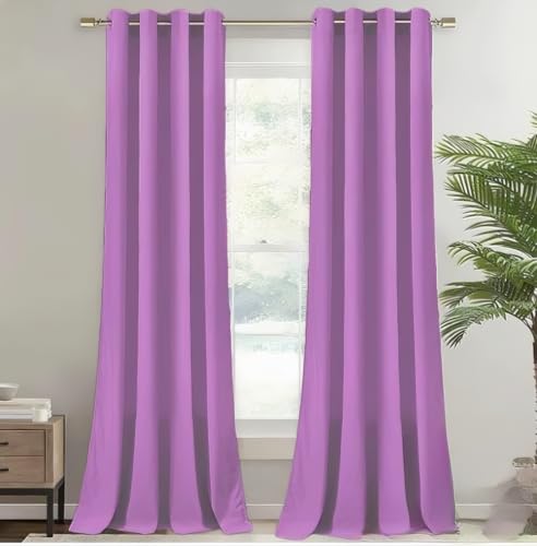 ZOQ Collection Velvet Curtains Thermal Insulated Blackout Curtains Elegant Interior Decoration Large Window Blackout Noise Reduce Luxury Panels for Bedroom Living Room (Blush Pink, 54 x 96 inches)
