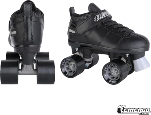 Chicago Skates Bullet Speed Roller Skates – Adjustable Quad Roller Skates Women Men, Durable Top Performance with Front Stopper, 62mm Urethane Wheels, Low-Cut Ankle Boot, Smooth Rolling,Indoor Outdoor by Chicago Skates - Image 2