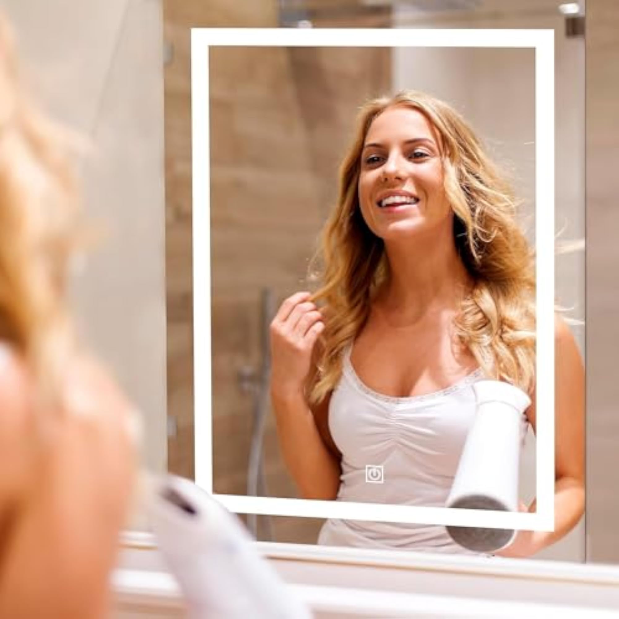LED Bathroom Mirror with Touch Sensor, 3 Tone