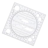 GLEAVI 多機能数学描画定規 プラスチック製図テンプレート 学習補助と測定用 お子様向け軽量設計 1個