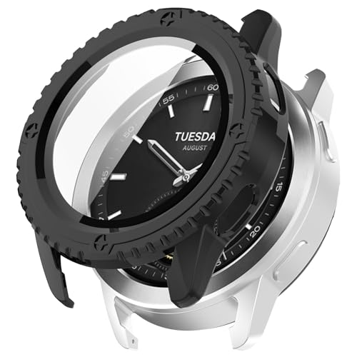 TenCloud Screen Protector Compatible with Xiaomi Watch S3 Smartwatch Screen Protector Case Scratched Resistant (Black) by TenCloud - Used condition - Image 2