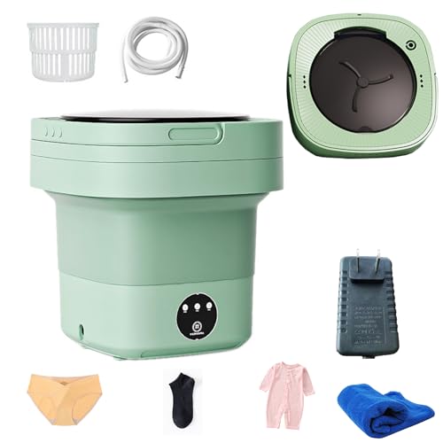 8L Portable Washing Machine, Portable washer, mini washer with Soft Spin Dry for Apartments, Dormitories, Camping,RV(Green)