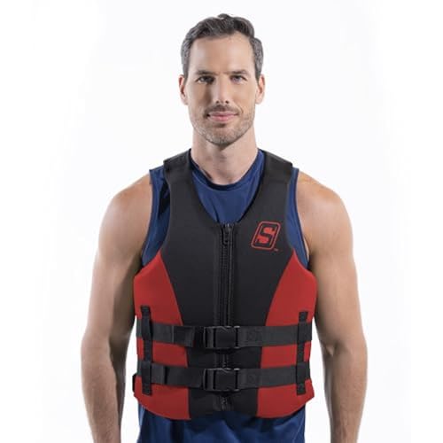 Seachoice Evoprene Multi-Sport Life Jacket - XL - Red/Black, Fits Chest 40-44 in, USCG Level 70