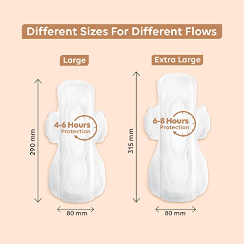 LAIQA Rash-Free Ultra Soft Heavy Flow Sanitary Pads Combo for Women|15XL+15L Premium Pads with 30 Disposable Bags+6 Free Pantyliners|Made with Natural Fibers|No Chlorine|No... - Image 3