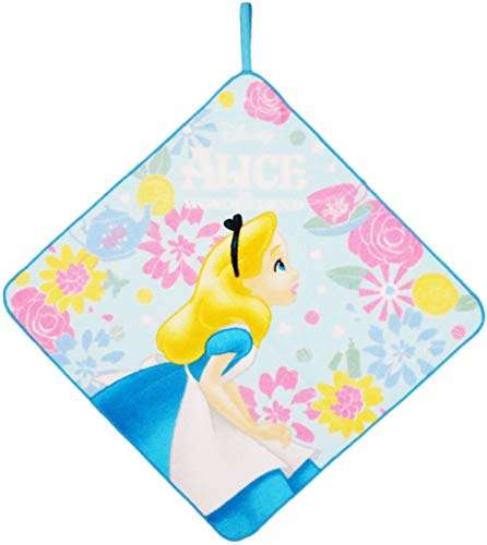 丸眞 ループ付きタオル ディズニー ふしぎの国のアリス 33×33cm ワンダーランドフラワーズレイン お名前ネーム付き 女の子 ループタオル 幼稚園 保育園 2075066100