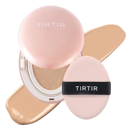 Image of TIRTIR Mask All-Cover Cushion Foundation, Full coverage, Skin fit, Satin Glow Finish, Korean Cushion Foundation #24N LATTE, 4.5g