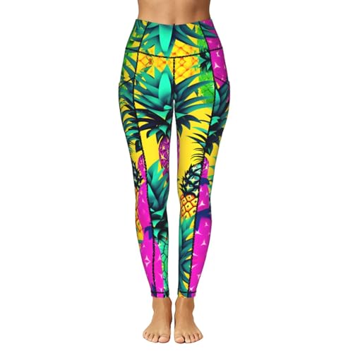 Legging ananas avec poches extensible pour éviter de s'encombrer