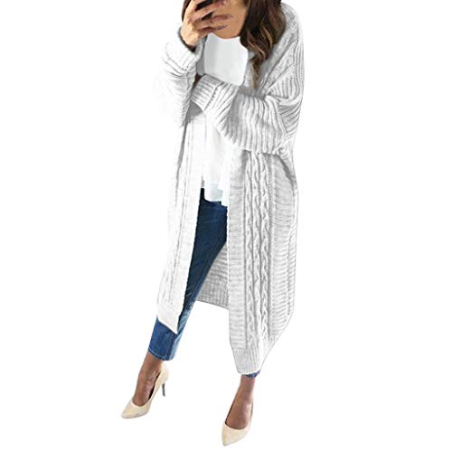 DaySeventh Plus Size Coats,Women Long Sleeved Light Weight Casual Knit Cardigan Sweaters White