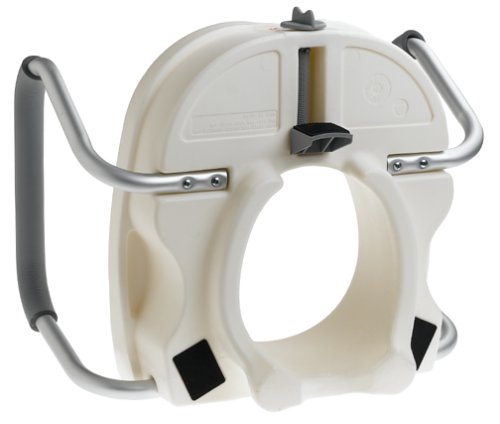 Carex E-Z Lock Raised Toilet Seat with Handles - 5 Inch Toilet Seat Riser with Arms - Fits Most Toilets - Thumbnail 2
