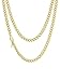 Produktbild Richsteel 3mm breit 46cm lang 18k vergoldete damen Halskette massive Panzerkette Halskette Klassische Gliederkette mit Geschenkebox