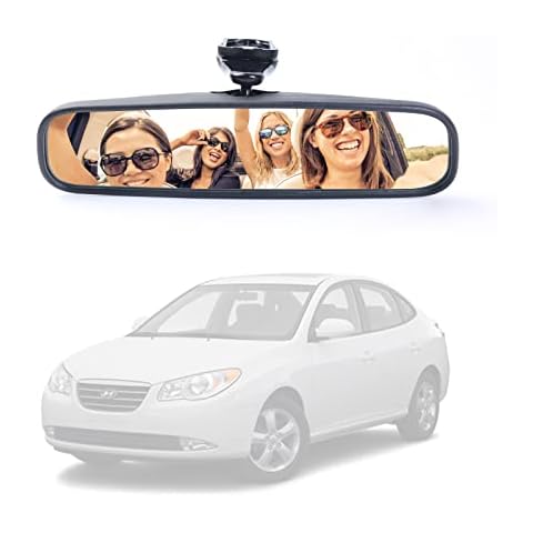 Rear View Mirror, Day Night Mirror, Rearview Mirror Compatible With Hyundai Sonata Tuson Accent Azera Elantra Santa FE Tiburon& & Kia Optima Amanti Rio Rondo Spectra Sportage Cover