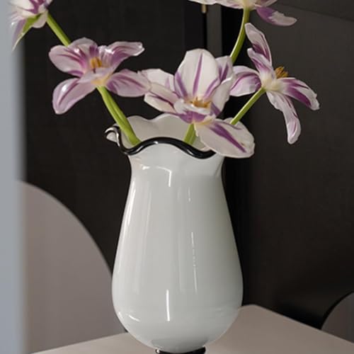 Vase en verre pour fleurs CLSDRZC pot de fleurs de table pour decoration de maison et bureau