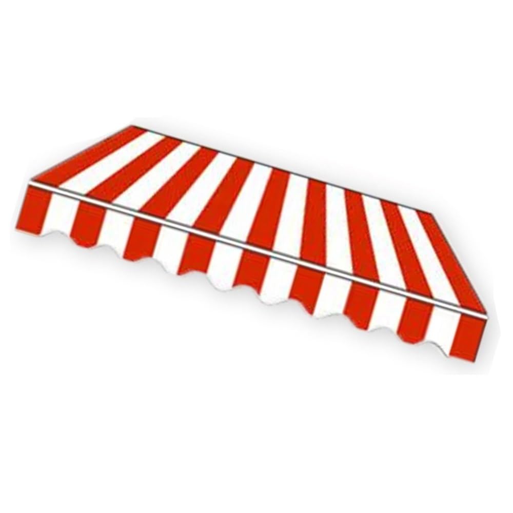 Markiza na patio 3 x 3 m, zapasowa tkanina – do użytku na zewnątrz, osłona przeciwsłoneczna, wysuwana markiza do okien i drzwi, odporna na warunki atmosferyczne, czerwona, 3 x 2 m