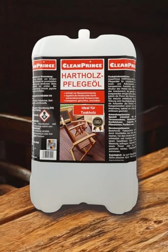 5 Liter Hartholzpflegeöl | Holzöl Hartholz Pflege Öl Teakholz Bankirai innen außen neutral