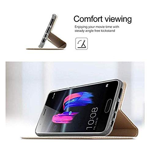 Image of WHITBULL Royal Leather Magnetic Flip case Compatible with iPhone 16 Pro Max Gold
