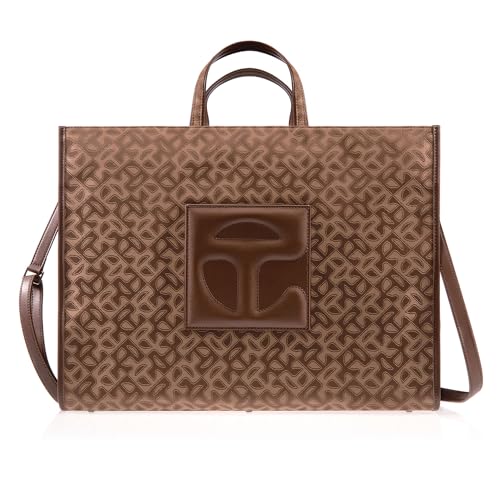 Telfar Large Jacquard Bag - Chocolate Monogram