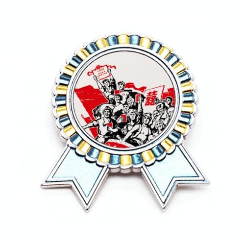 Broche drapeau rouge citations Mao Ze insigne métal Chine rouge taille M