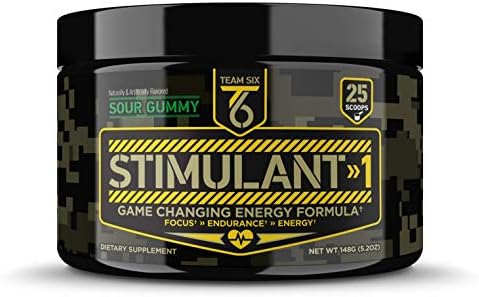 T6 Stimulant-1 Pre Workout Powder – World’s Strongest Energy Drink Mix, Nootropic Fat Burner & Focus Supplement for Men & Women w/Taurine & Teacrine, 25sv
