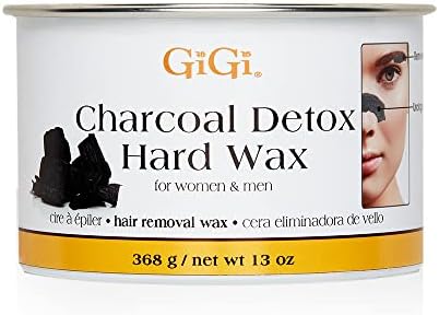 GiGi Charcoal Detox Facial Wax, Unclogs Pores, Stripless, for Delicate Skin, Brows, Upper Lip, 13 oz, 1-pack