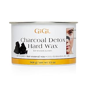 GiGi Charcoal Detox Facial Wax, Unclogs Pores, Stripless, for Delicate Skin, Brows, Upper Lip, 13 oz, 1-pack