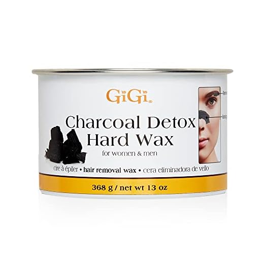 GiGi Charcoal Detox Facial Wax, Unclogs Pores, Stripless, for Delicate Skin, Brows, Upper Lip, 13 oz, 1-pack