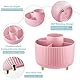 Cayxenful 360 Grad Stiftehalter Drehbar, Aesthetic Schreibtisch Organizer Kinder mit 5 Fächern,Große Kapazität Stifte Organizer-Desk Organisation für Büro, Schule, Zuhause Stifte Organisation (Rosa)