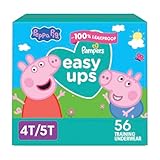 Pampers Easy Ups Pull On Disposable Potty Training Underwear for Girls, Size 6  (4T-5T), 56 Count, Jumbo Pack
