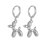 Balloon Dog Dangle Earrings, Leverback Closure, Fashion Jewelry