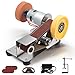 Electric Mini Belt Sander, Electric Belt Sanding Machine Small Table Bench Grinder with Fixed Clamp, Grinding Wheel, Polishing Wheel for Crafts DIY Wood Metal, Multifunctional Polishing Grinder