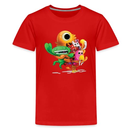 Garten of Banban - Group Hug T-Shirt (Kids, Red, 16-20)