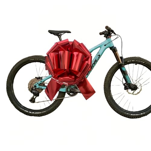 12 inch Present Bow for Gift Wrapping(2 Pack), Large Gift Bow, Big Red Christmas Bow for Christmas Tree, Wreath, Bike, Christmas Decoration, Birthday, Party, Holiday and Outdoor Decoration.