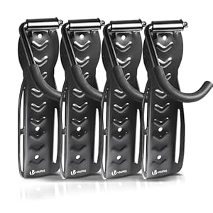 Support De Vélo Mural Lot De 4 Crochets En L Noir VOUNOT®