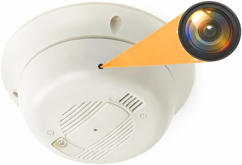 FREDI HD PLUS WiFi Indoor Security Camera | Smoke Detector Camera | 1080P Full HD | Live View Mobile | Motion Detection | Loop Recording | AC Power | 32GB Inbuilt Storage