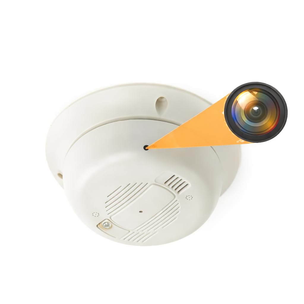 FREDI HD PLUS Smoke Detector Full Hd Hidden Camera | Wi-Fi Live Streaming Audio Video Both | Indoor Security Surveillance WiFi Camera | Support Upto 32GB SD Card (iWFCAM APP)